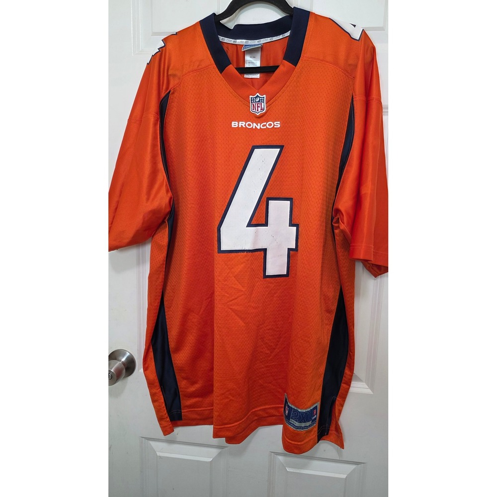 NFL‎ Pro Line Denver Broncos Britton Colquitt Jersey Mens 2XL Orange Football